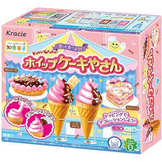 kracie popin cookin ice cream ขนมทำเอง ชุดทำไอศกรีม  และ เค้ก ขนมของเล่น ทานได้จริง จากญี่ปุ่น (กล่องชมพู)