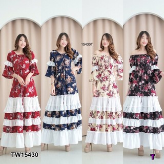 #15430 MaxiDress ลายดอก