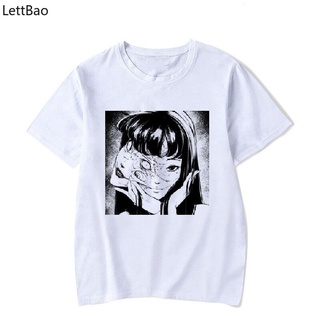 HH Junji Ito เสื้อยืดผู้ชายญี่ปุ่นอะนิเมะมังงะญี่ปุ่น Weeaboo โอตาคุสยองขวัญเสื้อยืดผ้าฝ้ายแขนสั้น 90 วินา คอกลมเสื้อยืด