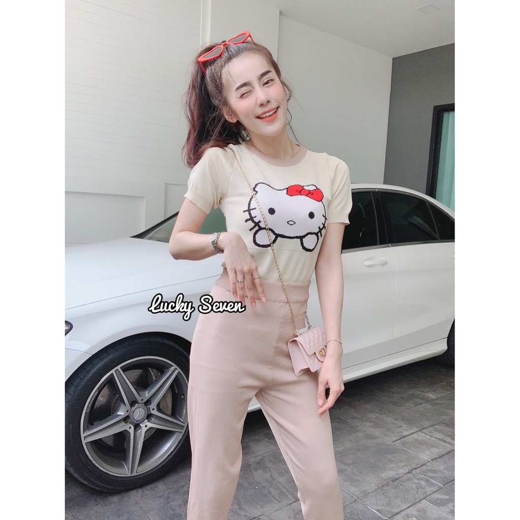 BY IRa ชุดเซ็ต ท็อปKT+กางเกง งานคิ้วๆน่ารักมาก รูปที่ 2