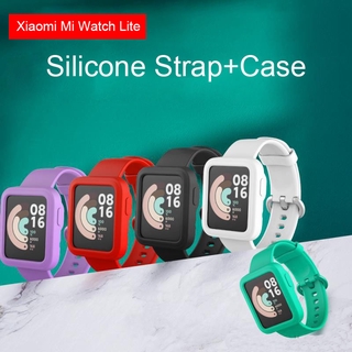 สายนาฬิกาข้อมือซิลิโคน และ เคสป้องกัน สําหรับ Xiaomi Mi Watch Lite Redmi Smart Watch