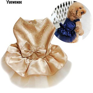 ※‴สัตว์เลี้ยงลูกสุนัข Puppy Bow Gauze Tutu กระโปรงชุดแมวเสียดสีปริ๊นเซเสื้อผ้าเครื่องแต่งกาย