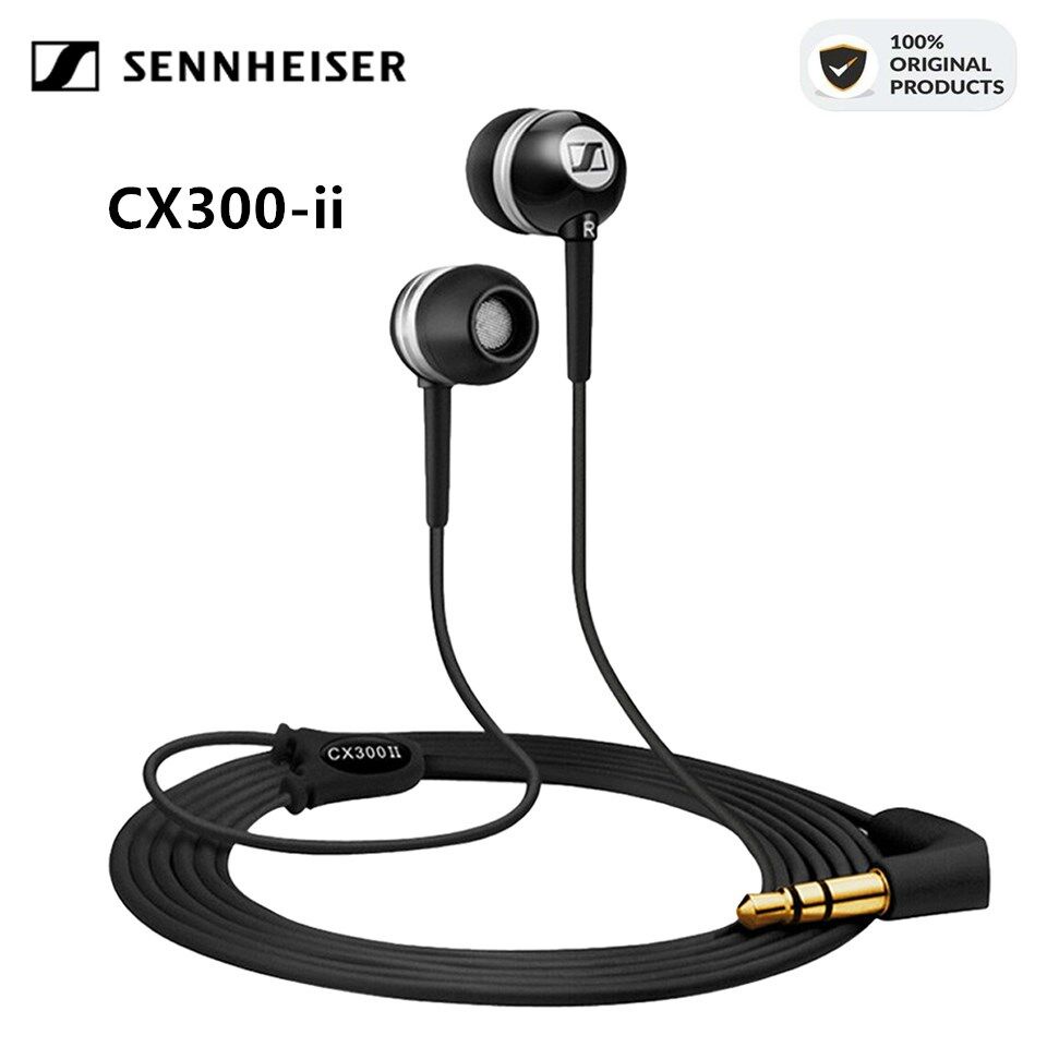 Sennheiser CX300 II หูฟังอินเอียร์ 3.5 มม. เสียงเบสคู่ สเตอริโอ ตัดเสียงรบกวน HIFI สําหรับฟังเพลง กีฬา