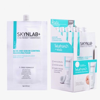 Skylab โฟมล้างหน้า แบบซอง ลดสิว ลดมัน สกินแล๊ป SKYNLAB Acne And Sebum Control Cleansing Foam 8g