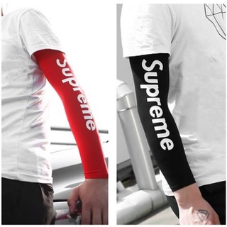 ปลอกแขนแฟขั่น ปลอกแขนกันแดด SUP, SUPREME เนื้อผ้าลดอุณหภูมิผิว ใส่แล้วเย็นผิว