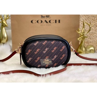 COACH CAMERA BAG WITH HORSE AND CARRIAGE DOT PRINT