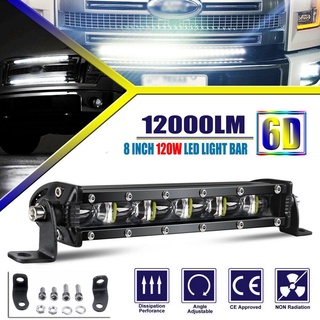 6D 8&amp;quot; Led Work Light Bar 12V 24V 6500K Spot Flood Combo for Lada Jeep 4x4 Offroad LED Tractor Boat 4WD Trucks SUV U