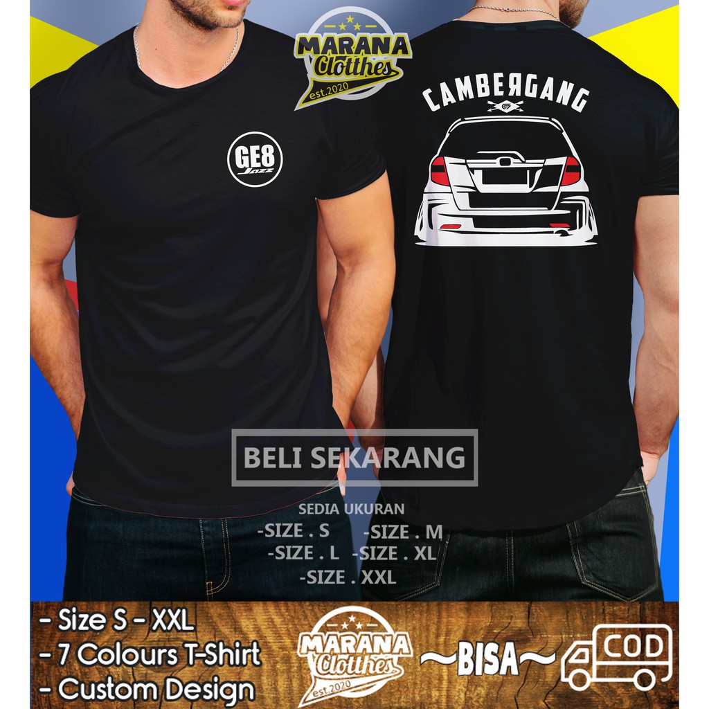 เสื้อยืดรถยนต์ Honda Jazz GE8 เสื้อผ้ายานยนต์ด้านหลัง