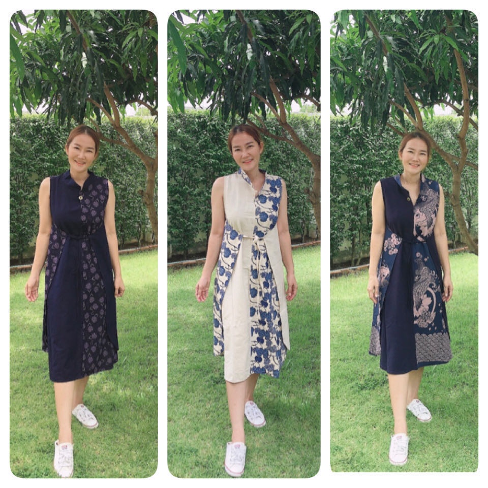😘ชุดเดรสสวย ผ้าฝ้ายมัดหน้า-มัดหลัง❤ สาวอวบ เผ้าพื้นเมืองเกร๋มากค่ะ - รูปที่ 2