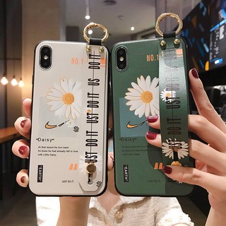 เคสโทรศัพท์มือถือ ลายดอกเดซี่ พร้อมสายคล้องมือ สําหรับ Samsung Galaxy note 8 9 10 plus lite note20 ultra s8 s9 s10 s20 plus s21 s22 s23 ultra s20fe s21fe