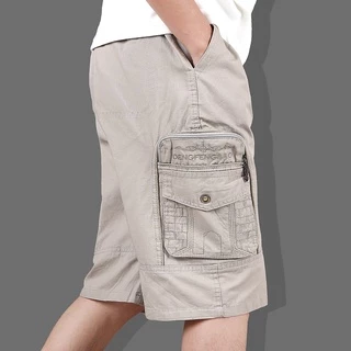 777#กางเกงขาสั้นยางยืดหลายกระเป๋ารุ่นล่าสุด ใส่ได้ 28-44 นิ้ว 100% cotton