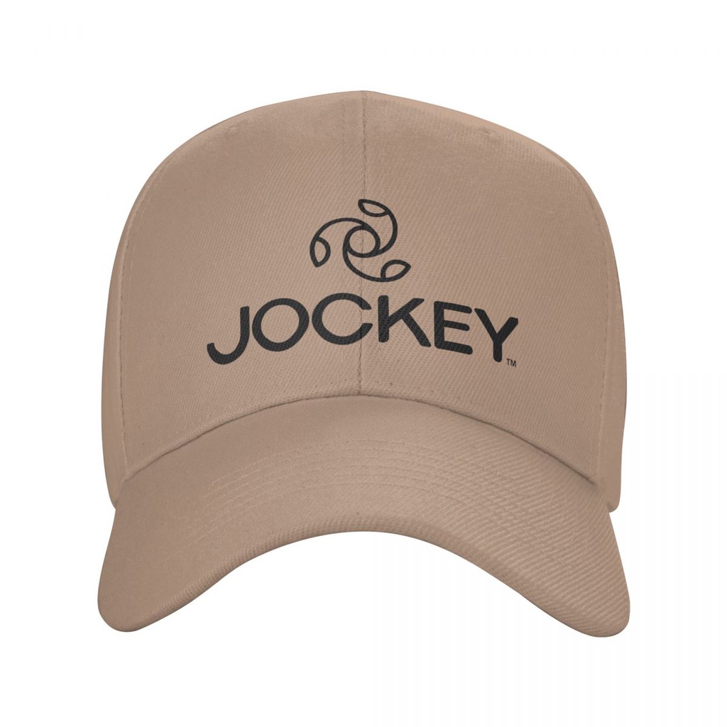 ใหม่ที่มีอยู่ Jockey ชุดชั้นในโลโก้ (1) หมวกเบสบอลผู้ชายผู้หญิงแฟชั่นโพลีเอสเตอร์สีทึบหมวกปีกโค้ง Un