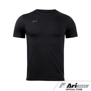 ARI ALLDAY PIMA COTTON TEE - BLACK/BLACK เสื้อยืด อาริ ออลเดย์ พีม่า สีดำ