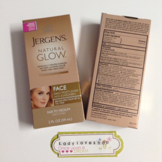Jergens natural glow face fair to medium