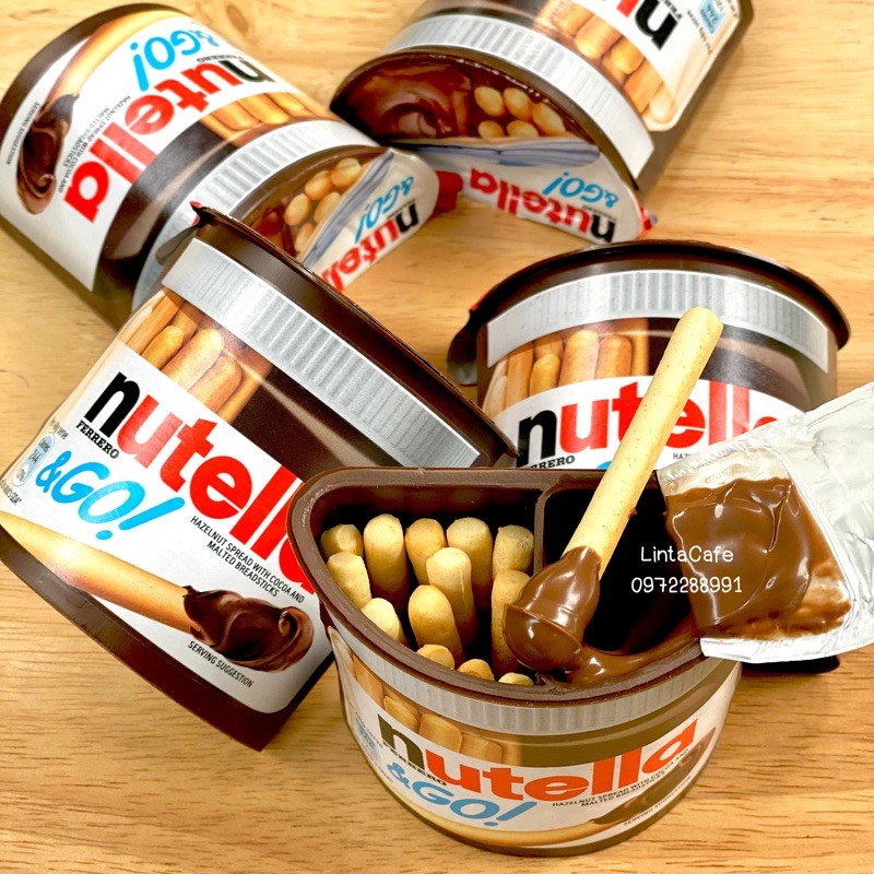 ✅ Nutella &amp; Go นูเทลลา พร้อมบิสกิตแท่ง 48g ช็อคโกแลต นูเทลล่า หมดอายุ 01/2021