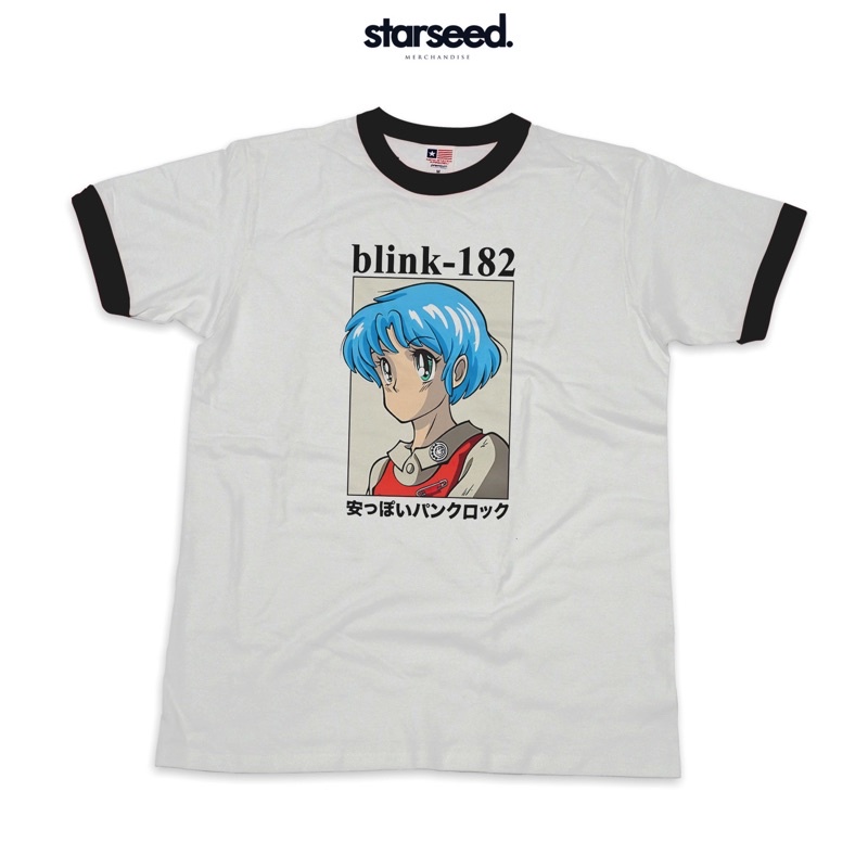 BLINK 182 - ANIME GIRL | เสื้อยืด RINGER