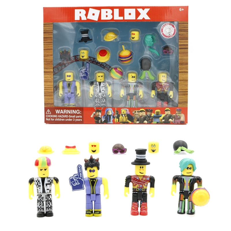 Roblox Block Dolls Crazy Party 4 Dolls 12 Accessories Action Figure - crazy roblox character