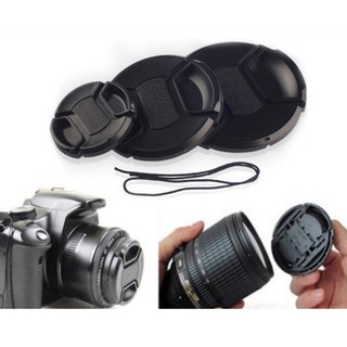 (ฝา) ฝาปิดเลนส์ พร้อมสายคล้อง lens cap ฝาปิดหน้าเลนส์