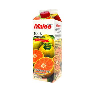 มาลี น้ำส้มเขียวหวาน 100% พาสเจอร์ไรส์ 1 ลิตร Malee 100% Tangerine Pasteurizer 1 liter