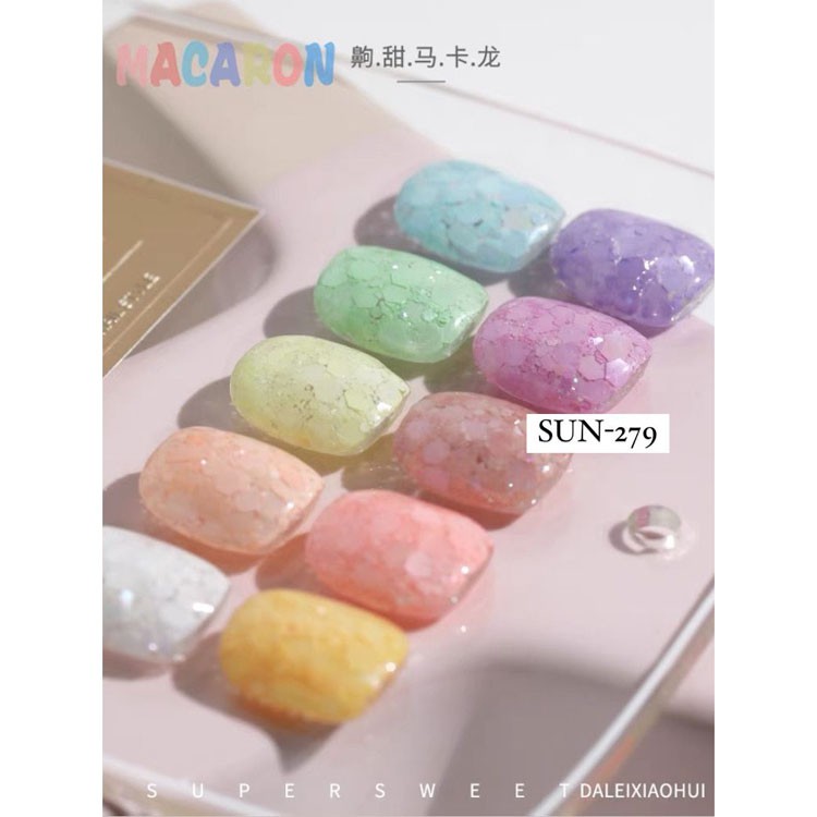 MACAROON NAIL BEAD NAIL ACCESSORIES (ชุด/10 สี)