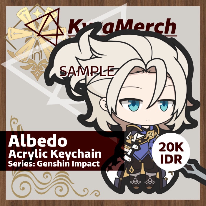 GANTUNAN ALBEDO GENSHIN IMPACT พวงกุญแจอะคริลิก โดย KYRAMERCH