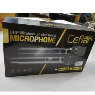 CEFLAR CMQ-128 UHF Wireless Professional Microphone/ไมโครโฟนไร้สาย/ไมโครโฟนคู่ กล่องรับสัญญาณ