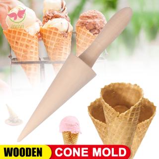 Wooden Ice Cream Cone Mold Bakeware Baking Tools Waffle Making Kitchen Tool