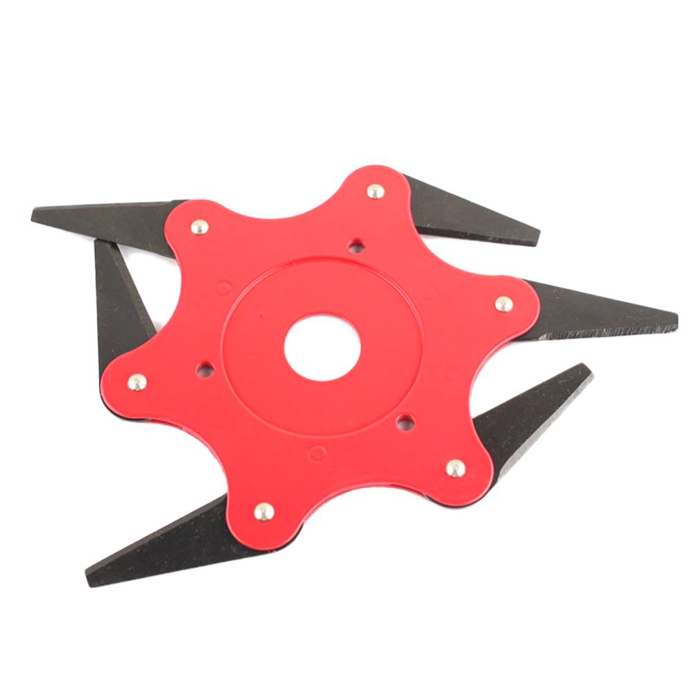 6 Steel Outdoor Trimmer Head Blades Razors Lawn Mower Grass Weed Cutter ...