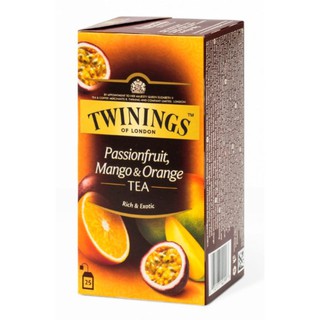 ﻿Twinings Passion fruit Mango &amp; Orange Tea ทไวนิงส์ เสาวรส มะม่วงและส้ม 2กรัม 25ซอง