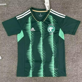 เสื้อกีฬาแขนสั้น ลายทีมชาติฟุตบอล Saudi Arabia 2023-24 ชุดเหย้า สีเขียว