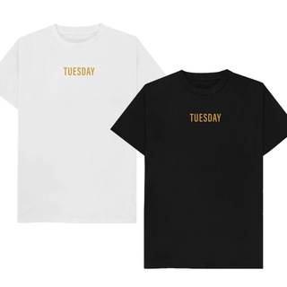 เสื้อยืดลาย TUESDAY (ลายสีทอง) เก็บเงินปลายทาง ตรงปก 100%