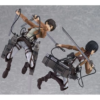 Figma ฟิกม่า Model Figure ฟิกเกอร์ โมเดล Attack on Titan ผ่าพิภพไททัน Levi รีไวล์ เอเลน ของเล่น 🇨🇳