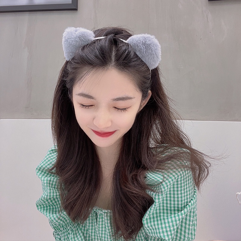 [Magpie] ที่คาดผม หูแมวน่ารัก น่ารัก เครื่องประดับผม ล้างหน้า ผ้ากํามะหยี่ขนนิ่ม ที่คาดผม ที่คาดผม ที่เรียบง่าย และหลากหลาย เครื่องประดับผม