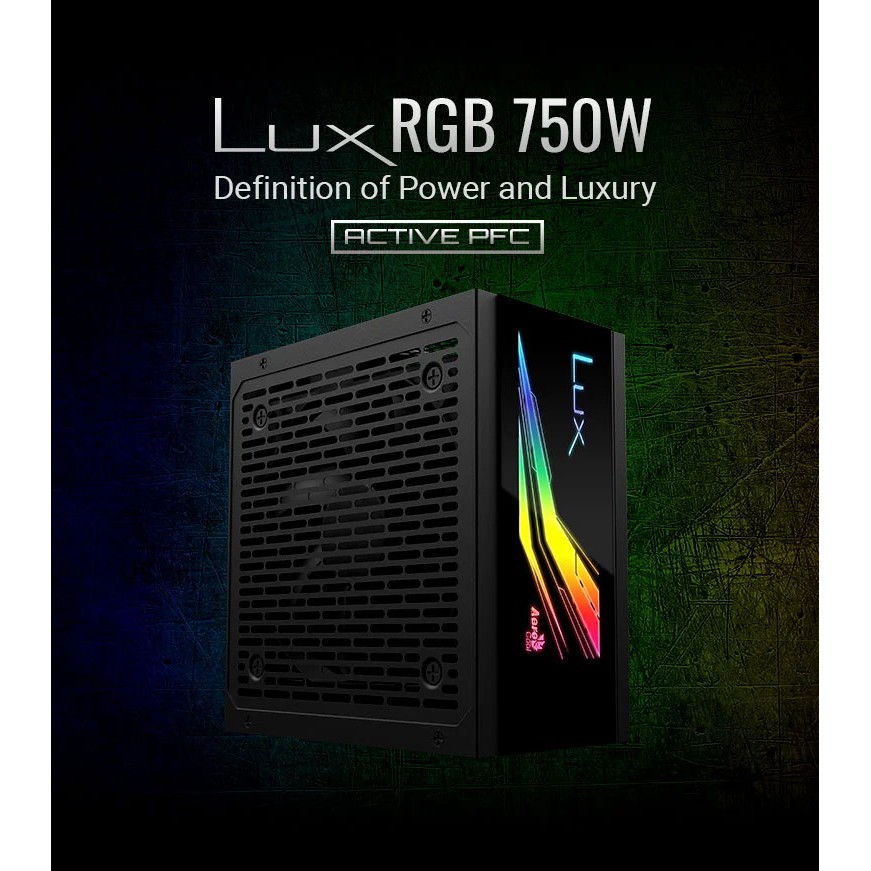 PSU (80+ Bronze) AeroCool LUX 750W. RGB