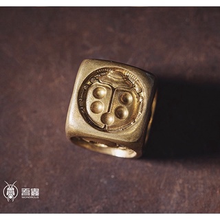 [Handmade] Ladybug Dice ลูกเต๋าแมลงเต่าทอง 19mm 43g [ทองเหลือง]