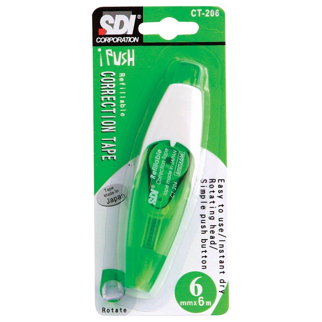 เทปลบคำผิด ขนาด 6 มม.x 6 เมตร SDI CT-206