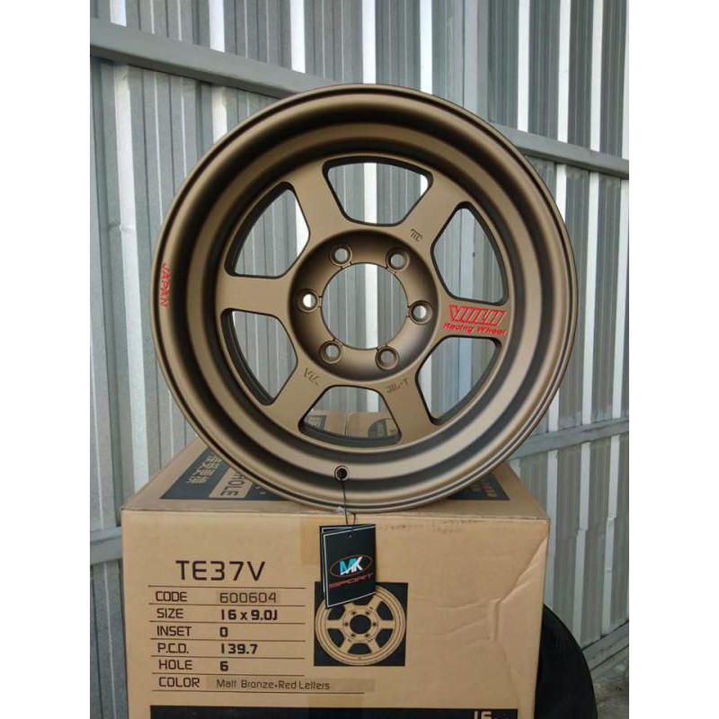 ล้อแม็กใหม่ - TE37 V สติกเกอร์ - งาน MK ขอบ16 - ( 16 x 6รู139 ) หน้ากว้าง 8 x 8 - OFF0 -