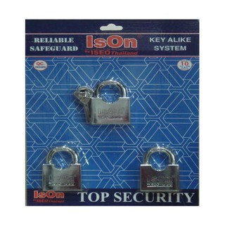 กุญแจคีย์อะไลท์ ISON 440C-45/3 45 MMCR 3 ตัว/ชุด ISON 45MM 440C-45/3 CR KA PADLOCK 3EA/SET