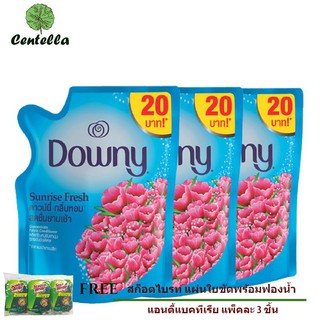 Downy SUNRISE FRESH 140 ml x3 unit Free 3M ANTIBAC SPONGE GREEN 3pcs/pack