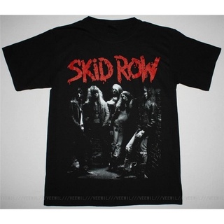 【สไตล์ฮาราจูกุ】เสื้อยืด ผ้าฝ้าย 100% พิมพ์ลาย S ROW BAND GLAM ROCK METAL CINDERELLA DOKKEN POISON SROW สีดํา ของขวัญS-5X