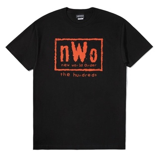 เสื้อยืด พิมพ์ลายกราฟฟิค The Hundreds X Nwo Wrestling สีดํา สําหรับผู้ชาย