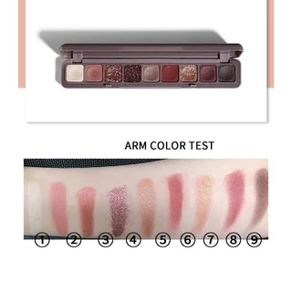 M062 LAMEILA พาเลทอายแชโดว์ 9สี เนื้อดินน้ำมัน สีสวย ติดทน กันน้ำ 9ช่อง