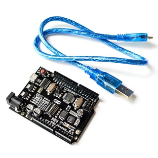 มาใหม่ Uno+WiFi R3 ATmega328P+ESP8266 (หน่วยความจํา 32Mb) USB-TTL CH340G สําหรับ Arduino Uno NodeMCU WeMos ESP8266