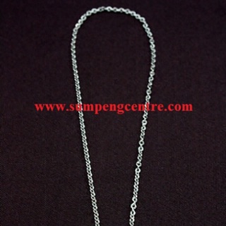 สร้อยสแตนเลสทับแบน เบอร์23: 16" - 30" (ครึ่งโหล) Flat stainless necklace no.23: 16" - 30" (half a dozen)