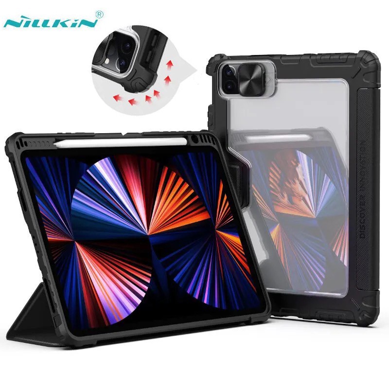 เคส Nillkin เเบบใหม่ปิดกล้อง เคส สำหรับ iPad Pro 11 13 M4 2024/10.2 gen8 gen9/AIR4 10.9 Air5/gen10 พ