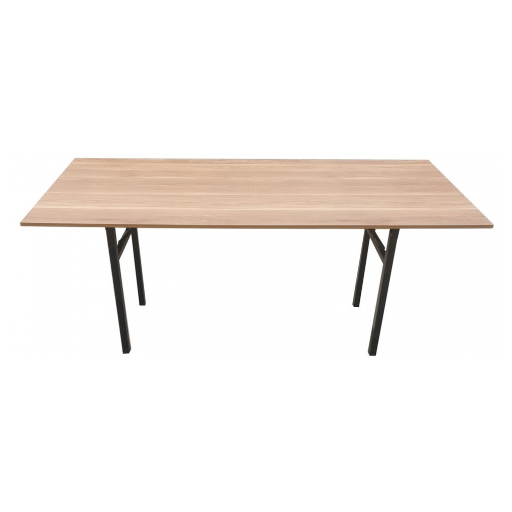 GlobalHouse TABIO โต๊ะพับอเนกประสงค์ รุ่น FOLDY-06 ขนาด 75x180x73 ซม. สีดาร์กโอ๊ค สินค้าของแท้คุณภาพดี