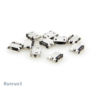 Run ซ็อกเก็ตชาร์จ Micro USB MK5P 5pin ตัวเมีย 10 ชิ้น