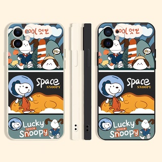 space lucky snoopy เคสไอโฟน 7 8 plus se2020 8พลัส เคส iPhone 13 pro max เคสโทรศัพท์ 12 11 pro case Xr Xs X cover นิ่ม