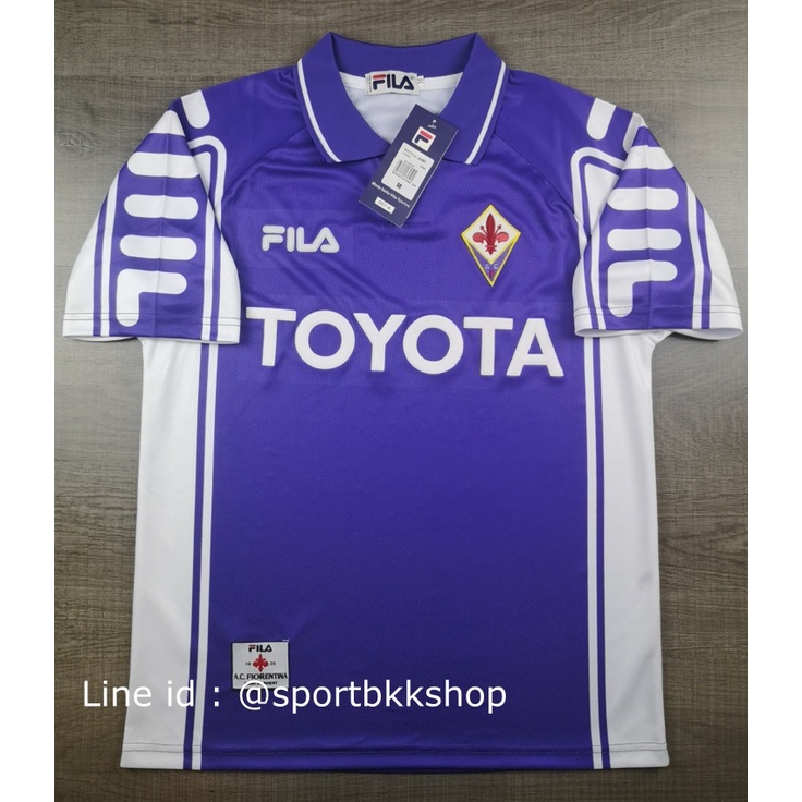 [Retro] -เสื้อฟุตบอล Retro ย้อนยุค Fiorentina Home ฟิออเรนติน่า เหย้า 1999/2000 สปอนเซอร์หน้าอก Toyo