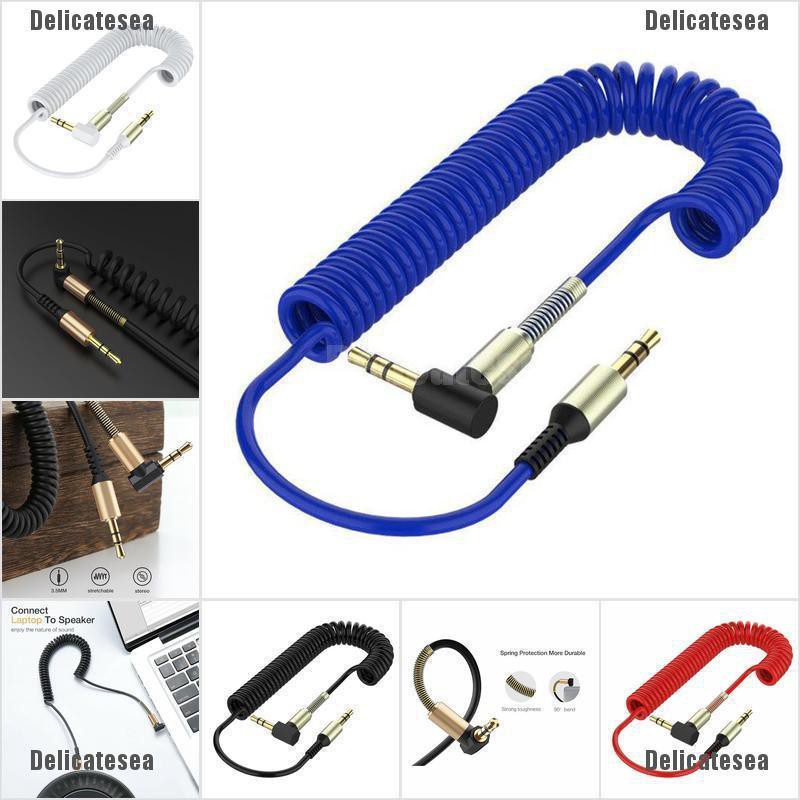 Delicatesea 3.5mm Male to Male Aux Cable Cord LShaped Right Angle Car